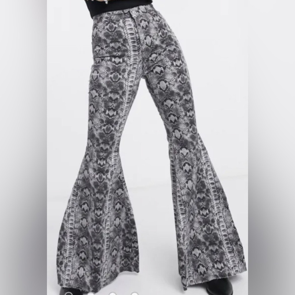 Free People Just Float On Snakeskin Flares